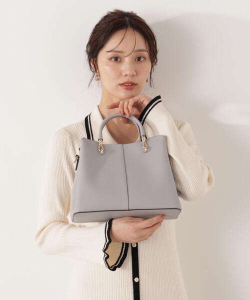 EDIT COLOGNE（エディットコロン）の「メタルハンドルトートバッグ（トートバッグ・レディース・ボルドー/ブルー/グレー・ﾌﾘ-）」の18枚目の写真