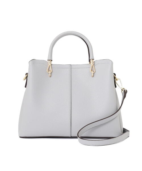 EDIT COLOGNE（エディットコロン）の「メタルハンドルトートバッグ（トートバッグ・レディース・ボルドー/ブルー/グレー・ﾌﾘ-）」の2枚目の写真