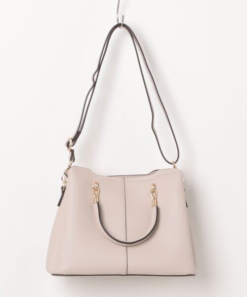 EDIT COLOGNE（エディットコロン）の「メタルハンドルトートバッグ（トートバッグ・レディース・ボルドー/ブルー/グレー・ﾌﾘ-）」の4枚目の写真