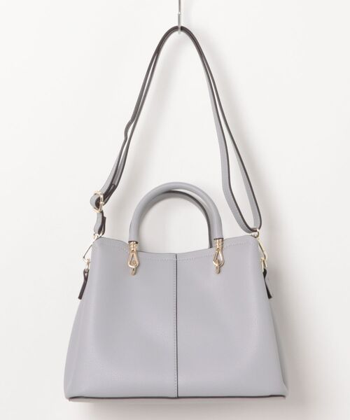 EDIT COLOGNE（エディットコロン）の「メタルハンドルトートバッグ（トートバッグ・レディース・ボルドー/ブルー/グレー・ﾌﾘ-）」の5枚目の写真