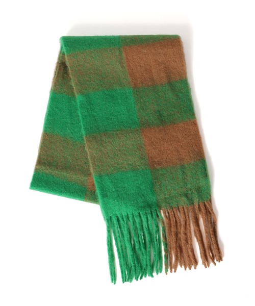 Three Four Time（ｽﾘｰﾌｫｰﾀｲﾑ）の「ブロックチェックフリンジマフラー（ストール/ショール・レディース・ブルー系その他/グリーン系その他・FREE）」の12枚目の写真