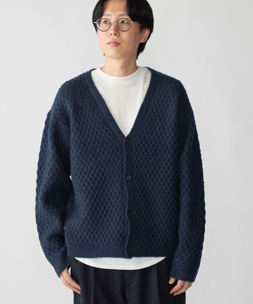 SHIPS（シップス）の「SHIPS: 〈手洗い可能〉シャギー レイヤード カーディガン（カーディガン/ボレロ・メンズ・グレー/ダークグレー/ブラウン/ネイビー・SMALL/LARGE/X-LARGE/MEDIUM）」の4枚目の写真