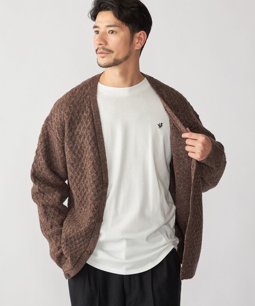 SHIPS（シップス）の「SHIPS: 〈手洗い可能〉シャギー レイヤード カーディガン（カーディガン/ボレロ・メンズ・グレー/ダークグレー/ブラウン/ネイビー・SMALL/LARGE/X-LARGE/MEDIUM）」の3枚目の写真