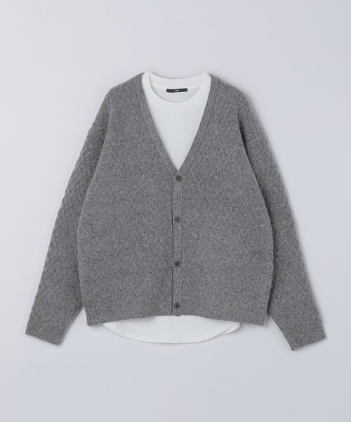 SHIPS（シップス）の「SHIPS: 〈手洗い可能〉シャギー レイヤード カーディガン（カーディガン/ボレロ・メンズ・グレー/ダークグレー/ブラウン/ネイビー・SMALL/LARGE/X-LARGE/MEDIUM）」の13枚目の写真