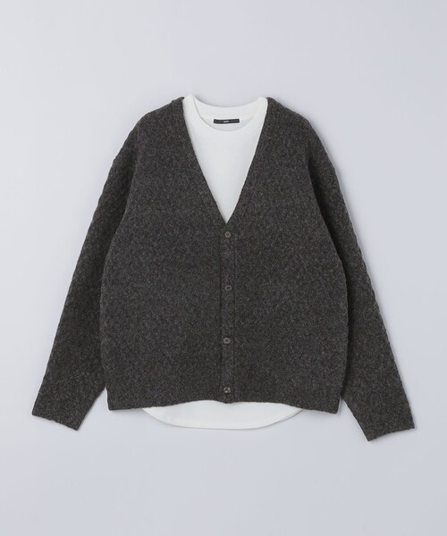SHIPS（シップス）の「SHIPS: 〈手洗い可能〉シャギー レイヤード カーディガン（カーディガン/ボレロ・メンズ・グレー/ダークグレー/ブラウン/ネイビー・SMALL/LARGE/X-LARGE/MEDIUM）」の15枚目の写真
