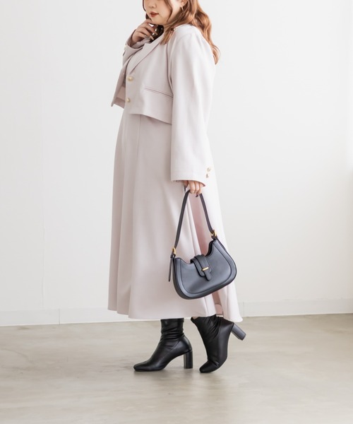 【中古★】mezzo piano★ジャケット・ワンピースセット CLETTEオリジナルテーラードジャケット＆ベルト付きワンピースセット