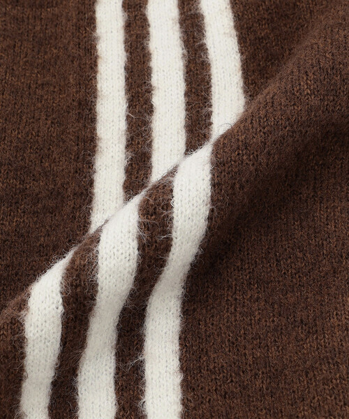 adidas(アディダス)の「adidas/アディダス KNIT TRACK TOP(ブルゾン・メンズ・チャコールグレー/オフホワイト/ブラウン/ブラック・LARGE/X-LARGE/MEDIUM)」の5枚目の写真