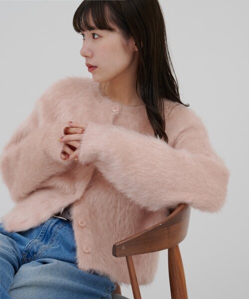 umm.】ラメフェザヤーンカーディガン（カーディガン/ボレロ）｜DISCOAT