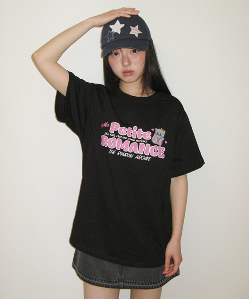 RONRON(ロンロン)の「PETIT ROMANCE BASIC FIT T SHIRT BLACK(Tシャツ/カットソー・レディース・その他・FREE)」の1枚目の写真