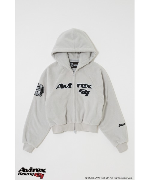 MOUSSY（マウジー）の「AVIREX FLEECE フーディー（スウェット・レディース・ブラック/杢グレー/レッド・FREE）」の2枚目の写真