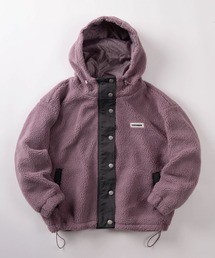 CONVERSE（コンバース）の「【71】【CONVERSE/コンバース】シープボア ワンポイントロゴ 切替 フードジャケット/ボアブルゾン（ブルゾン・メンズ）」