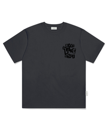 エックスレイラックプリントオーバーサイズ半袖Tシャツチャコール