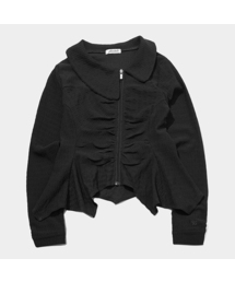 PLACE STUDIO（プレイススタジオ）の「シアーシャーリングアンバランスカラー裾フリルジャケット_2COLOR（その他アウター）」