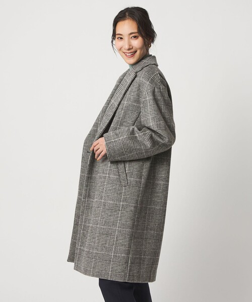 ビーバー チェスターコート ＜A DAY IN THE LIFE＞グレンチェック A DAY IN THE LIFE UNITED ARROWS（アデイインザライフユナイテッド