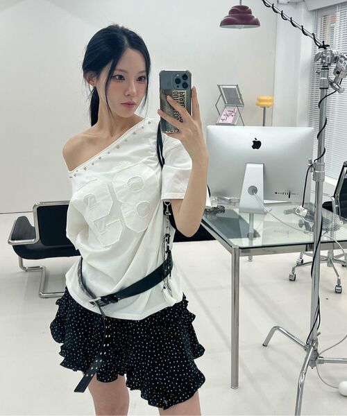 Midnight Move(ミッドナイトムーブ)の「89 rivet t (black)(Tシャツ/カットソー・レディース・その他・FREE)」の6枚目の写真