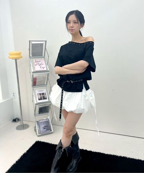 Midnight Move(ミッドナイトムーブ)の「89 rivet t (black)(Tシャツ/カットソー・レディース・その他・FREE)」の11枚目の写真