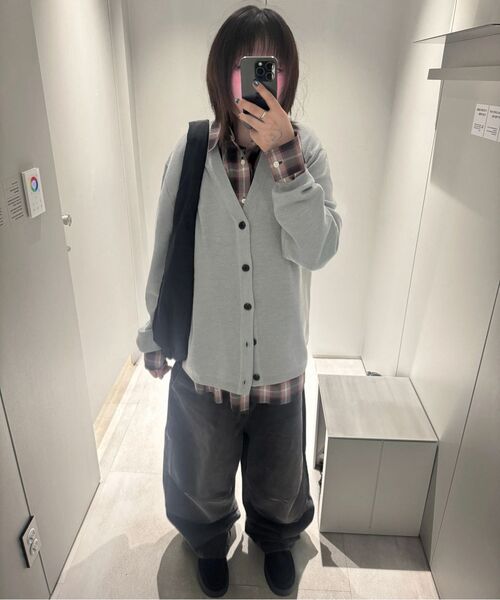 MUSINSA STANDARD（ムシンサスタンダード）の「リラックスドオンブレチェックシャツ[ブラック/レッド]（シャツ/ブラウス・メンズ・その他・SMALL/MEDIUM/LARGE/X-LARGE/XX-LARGE）」の7枚目の写真