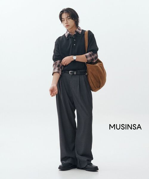 MUSINSA STANDARD（ムシンサスタンダード）の「リラックスドオンブレチェックシャツ[ブラック/レッド]（シャツ/ブラウス・メンズ・その他・SMALL/MEDIUM/LARGE/X-LARGE/XX-LARGE）」の10枚目の写真