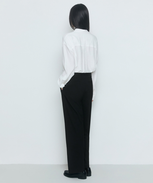 MUSINSA STANDARD WOMAN（ムシンサスタンダードウーマン）の「ウィメンズストレートヒドゥンバンディングスラックス[ブラック]（スラックス・レディース・その他・34/32/30/31/24/25/26/27/28/29）」の5枚目の写真