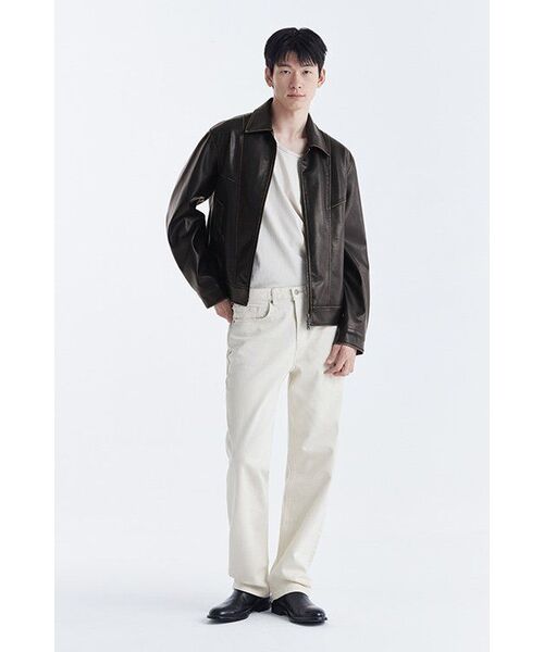 MUSINSA STANDARD（ムシンサスタンダード）の「ルーズストレートデニムパンツ[クリーム]（デニムパンツ・メンズ・その他・40/38/42/36/34/32/30/31/33/26/27/28/29）」の14枚目の写真