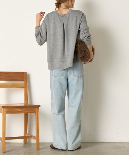Jena espace merveilleux（ジェナ　エスパスメルヴェイユ）の「ウォーム切替バックタックカットソー（Tシャツ/カットソー・レディース・ネイビー/グレー/ベージュ・FREE）」の6枚目の写真