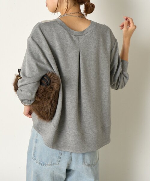 Jena espace merveilleux（ジェナ　エスパスメルヴェイユ）の「ウォーム切替バックタックカットソー（Tシャツ/カットソー・レディース・ネイビー/グレー/ベージュ・FREE）」の11枚目の写真