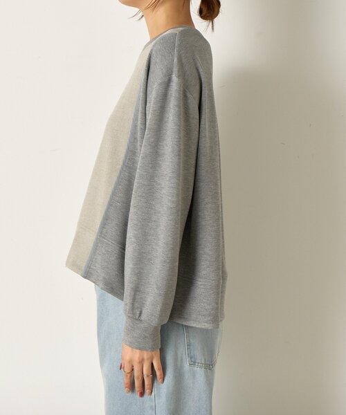 Jena espace merveilleux（ジェナ　エスパスメルヴェイユ）の「ウォーム切替バックタックカットソー（Tシャツ/カットソー・レディース・ネイビー/グレー/ベージュ・FREE）」の13枚目の写真