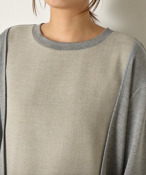 Jena espace merveilleux（ジェナ　エスパスメルヴェイユ）の「ウォーム切替バックタックカットソー（Tシャツ/カットソー・レディース・ネイビー/グレー/ベージュ・FREE）」の15枚目の写真