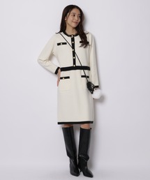 JUSGLITTY（ジャスグリッティー）の「配色プリーツプリントワンピース