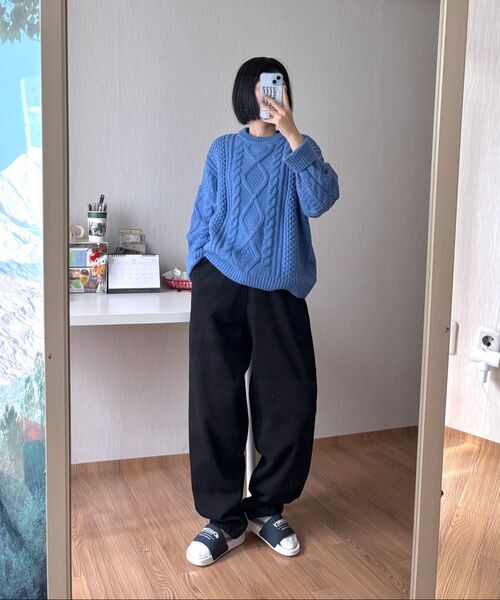 XERO（ゼロ）の「オーバーシルエットスウェットパンツ[ブラック]（スウェットパンツ・メンズ・その他・LARGE/SMALL/MEDIUM）」の6枚目の写真