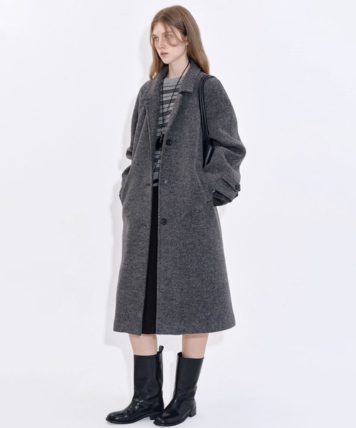 スタンドカラー ウールロングコート FD25W055【Fano Studios】【2025AW