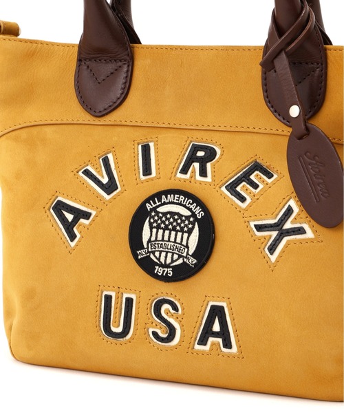 AVIREX（アヴィレックス）の「《直営店限定》LX VARSITY LEATHER MINI TOTE BAG（トートバッグ・レディース・レオパード/マスタード・F）」の7枚目の写真
