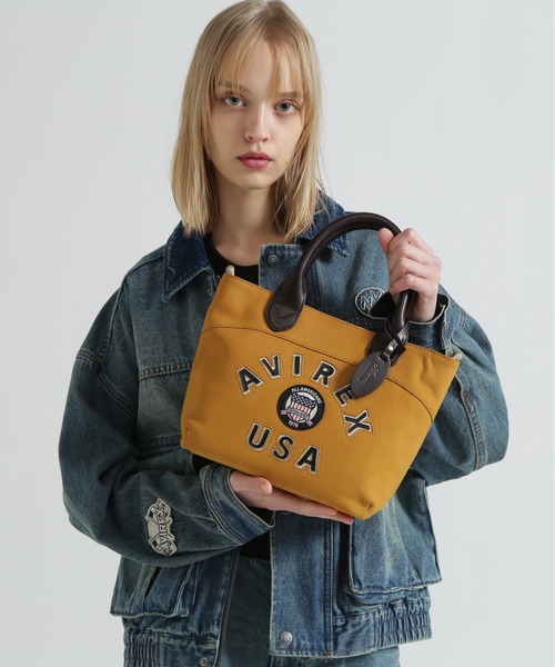 AVIREX（アヴィレックス）の「《直営店限定》LX VARSITY LEATHER MINI TOTE BAG（トートバッグ・レディース・レオパード/マスタード・F）」の17枚目の写真