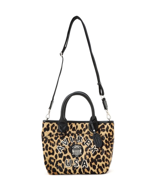 AVIREX（アヴィレックス）の「《直営店限定》LX VARSITY LEATHER MINI TOTE BAG（トートバッグ・レディース・レオパード/マスタード・F）」の16枚目の写真