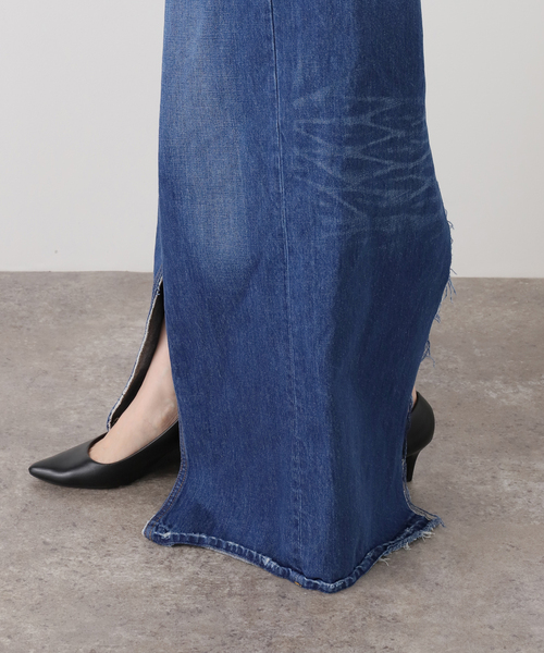 Bonum(ボナム)の「デニムラップスカート(デニムスカート・レディース・ネイビー/コバルトブルー・FREE)」の9枚目の写真
