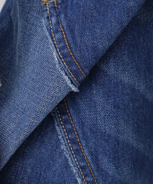 Bonum(ボナム)の「デニムラップスカート(デニムスカート・レディース・ネイビー/コバルトブルー・FREE)」の14枚目の写真