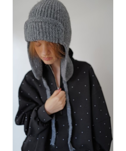 TRUNC(トランクエイティーエイト)の「Flight Knit BeanieⅡ(ニットキャップ/ビーニー・レディース・アイボリー/グレー/ブラック・FREE)」の3枚目の写真