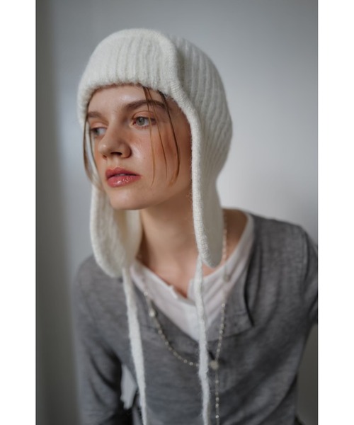 TRUNC(トランクエイティーエイト)の「Flight Knit BeanieⅡ(ニットキャップ/ビーニー・レディース・アイボリー/グレー/ブラック・FREE)」の1枚目の写真
