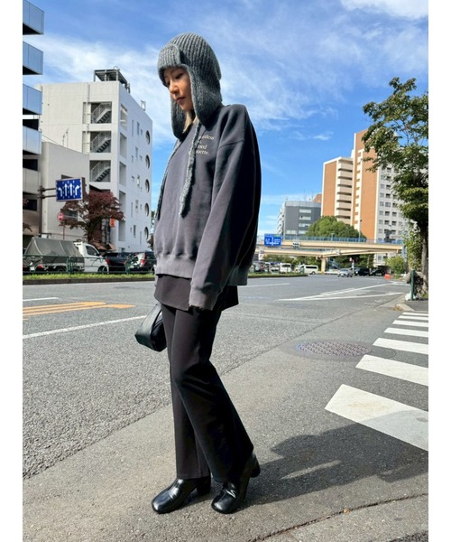 TRUNC(トランクエイティーエイト)の「Flight Knit BeanieⅡ(ニットキャップ/ビーニー・レディース・アイボリー/グレー/ブラック・FREE)」の18枚目の写真