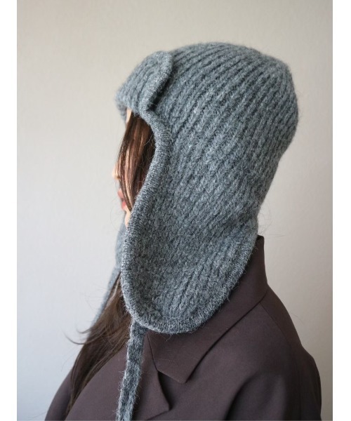 TRUNC(トランクエイティーエイト)の「Flight Knit BeanieⅡ(ニットキャップ/ビーニー・レディース・アイボリー/グレー/ブラック・FREE)」の11枚目の写真