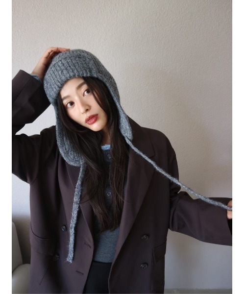 TRUNC(トランクエイティーエイト)の「Flight Knit BeanieⅡ(ニットキャップ/ビーニー・レディース・アイボリー/グレー/ブラック・FREE)」の12枚目の写真