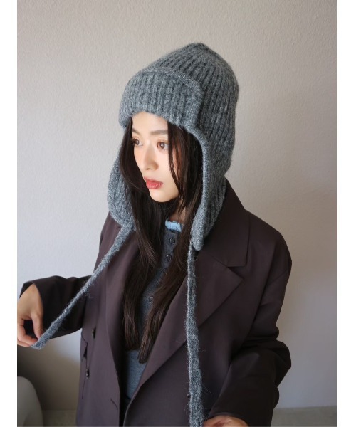 TRUNC(トランクエイティーエイト)の「Flight Knit BeanieⅡ(ニットキャップ/ビーニー・レディース・アイボリー/グレー/ブラック・FREE)」の15枚目の写真