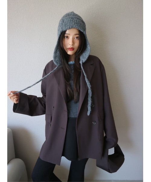 TRUNC(トランクエイティーエイト)の「Flight Knit BeanieⅡ(ニットキャップ/ビーニー・レディース・アイボリー/グレー/ブラック・FREE)」の16枚目の写真