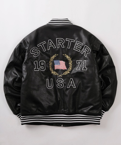 88】【STARTER/スターター】フェイクレザー バックロゴデザイン 中綿