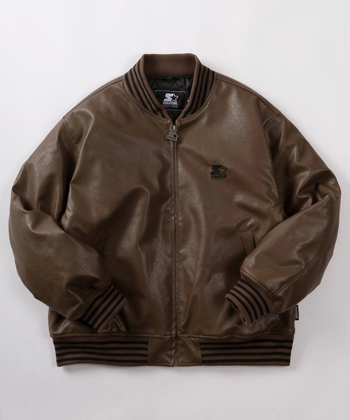 88】【STARTER/スターター】フェイクレザー バックロゴデザイン 中綿