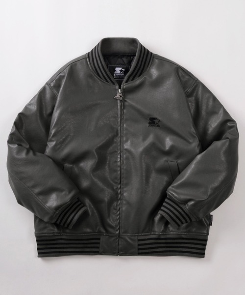88】【STARTER/スターター】フェイクレザー バックロゴデザイン 中綿