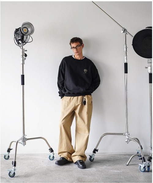 NO NEED（ノーニード）の「【EZKATON】Busker Sweatshirts/KHMT6891（スウェット・メンズ・ブラック/グレー/ナチュラル/ネイビー/バーガンディー・LL/3L/M/L）」の22枚目の写真