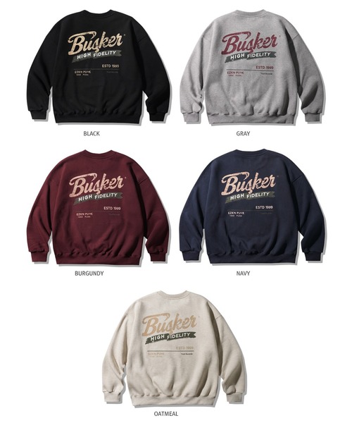 NO NEED（ノーニード）の「【EZKATON】Busker Sweatshirts/KHMT6891（スウェット・メンズ・ブラック/グレー/ナチュラル/ネイビー/バーガンディー・LL/3L/M/L）」の9枚目の写真
