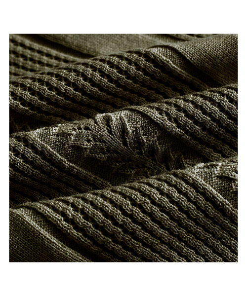 sortie（ソルティ）の「Mesh Mixed Crochet Polo Knit (Khaki)（ポロシャツ・メンズ・その他・LARGE/MEDIUM/X-LARGE）」の7枚目の写真