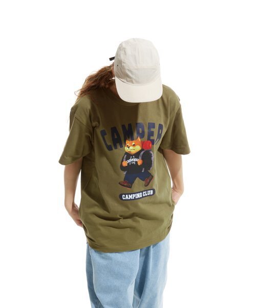 CREAM SODA LAB(クリームソーダラボ)の「キャンピングクラブ 半袖Tシャツ オリーブネイビー(Tシャツ/カットソー・メンズ・その他・MEDIUM/X-LARGE/XX-LARGE/LARGE)」の3枚目の写真